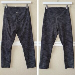 Lululemon Align Crop *21" Wee Are From Space Dark Carbon Ice Grey Size 6